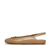 DELICATO BOW SOFT-LEATHER SLINGBACKS