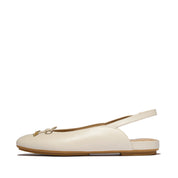 DELICATO BOW SOFT-LEATHER SLINGBACKS