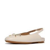 DELICATO BOW SOFT-LEATHER SLINGBACKS