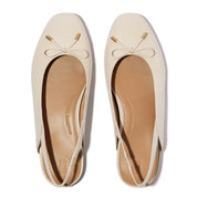 DELICATO BOW SOFT-LEATHER SLINGBACKS