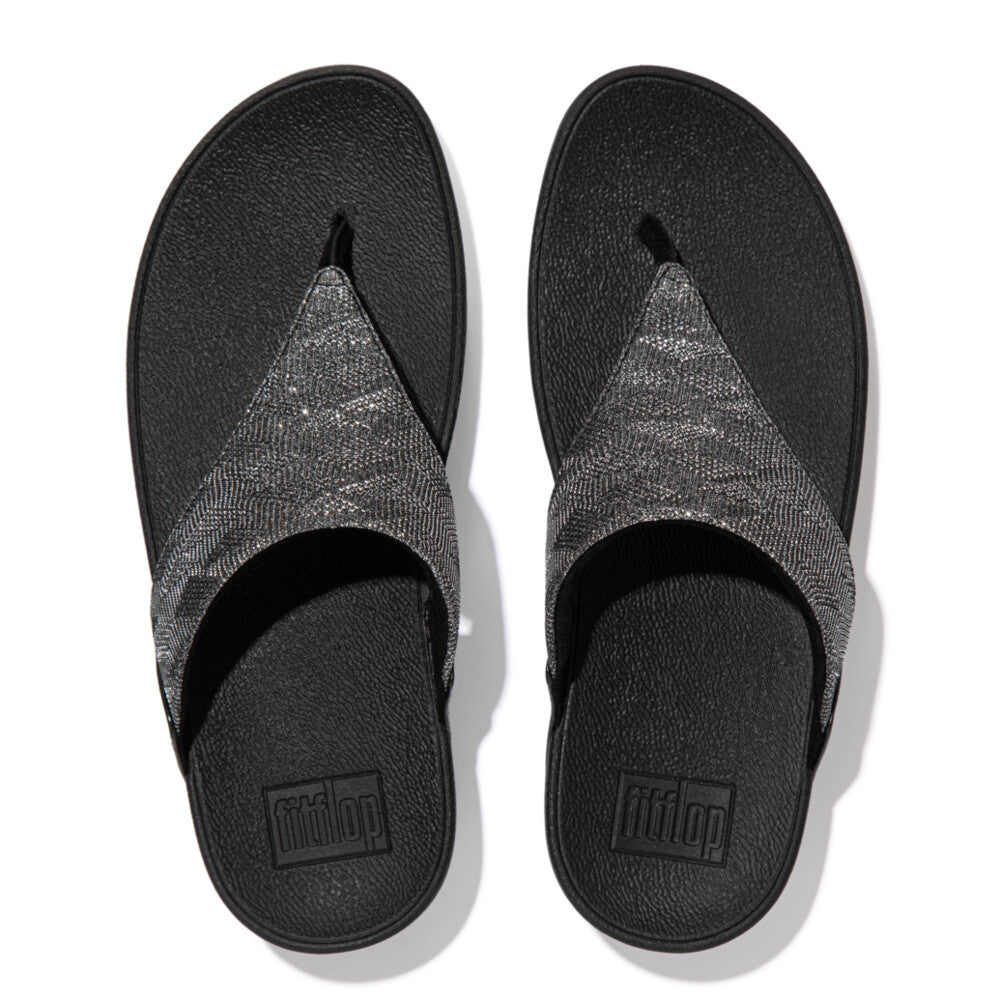 LULU GLITZ TOE-POST SANDALS