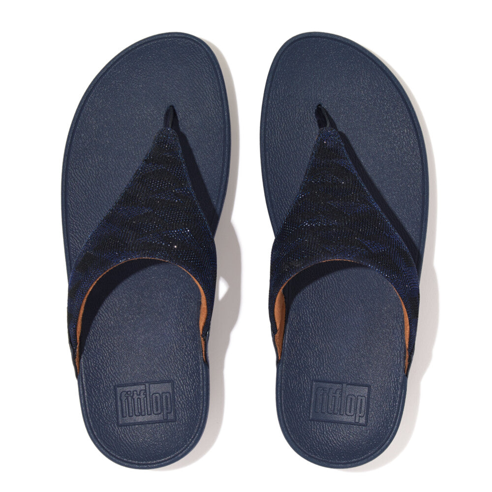 LULU GLITZ TOE-POST SANDALS