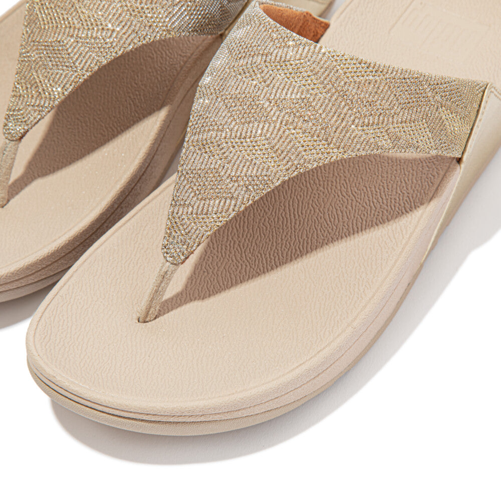 LULU GLITZ TOE-POST SANDALS
