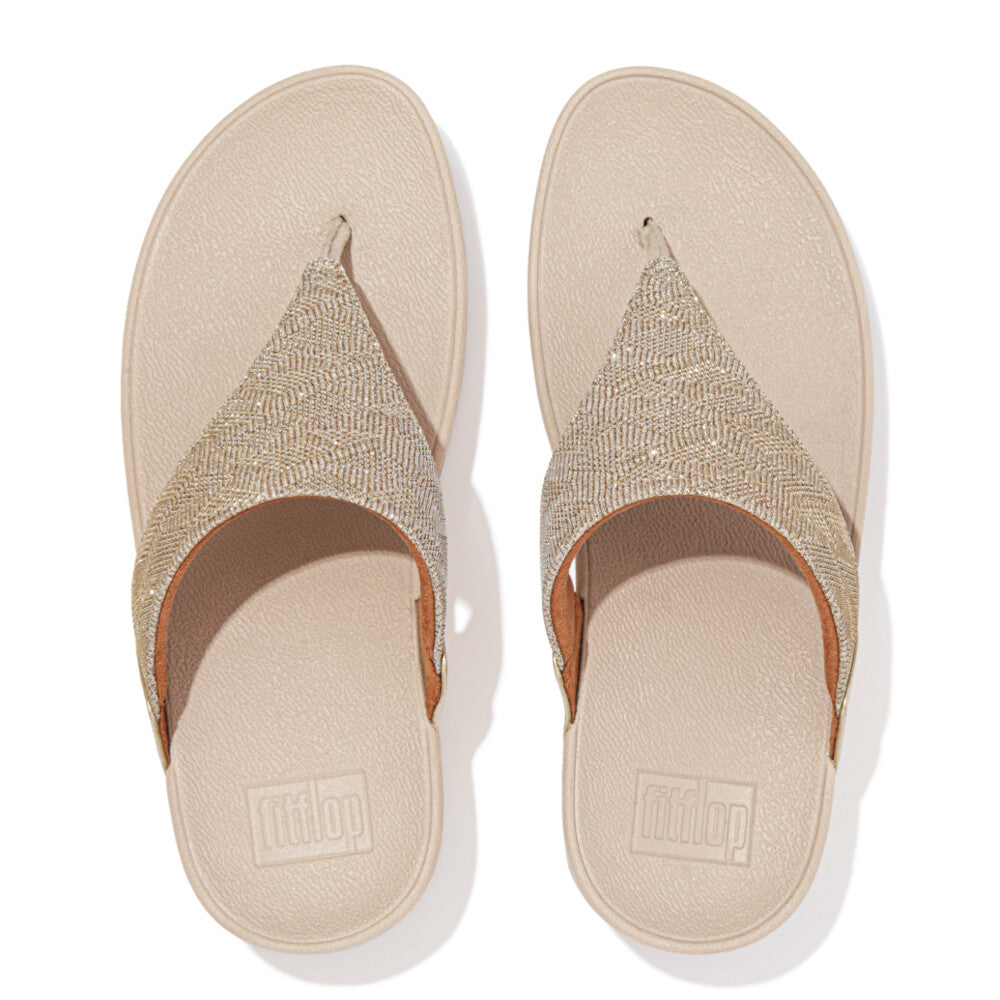 LULU GLITZ TOE-POST SANDALS
