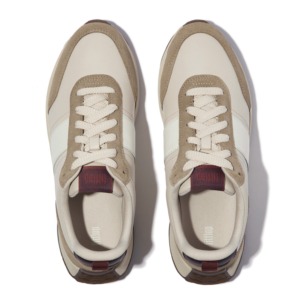F-MODE FLOW MENS LEATHER/SUEDE TRAINERS