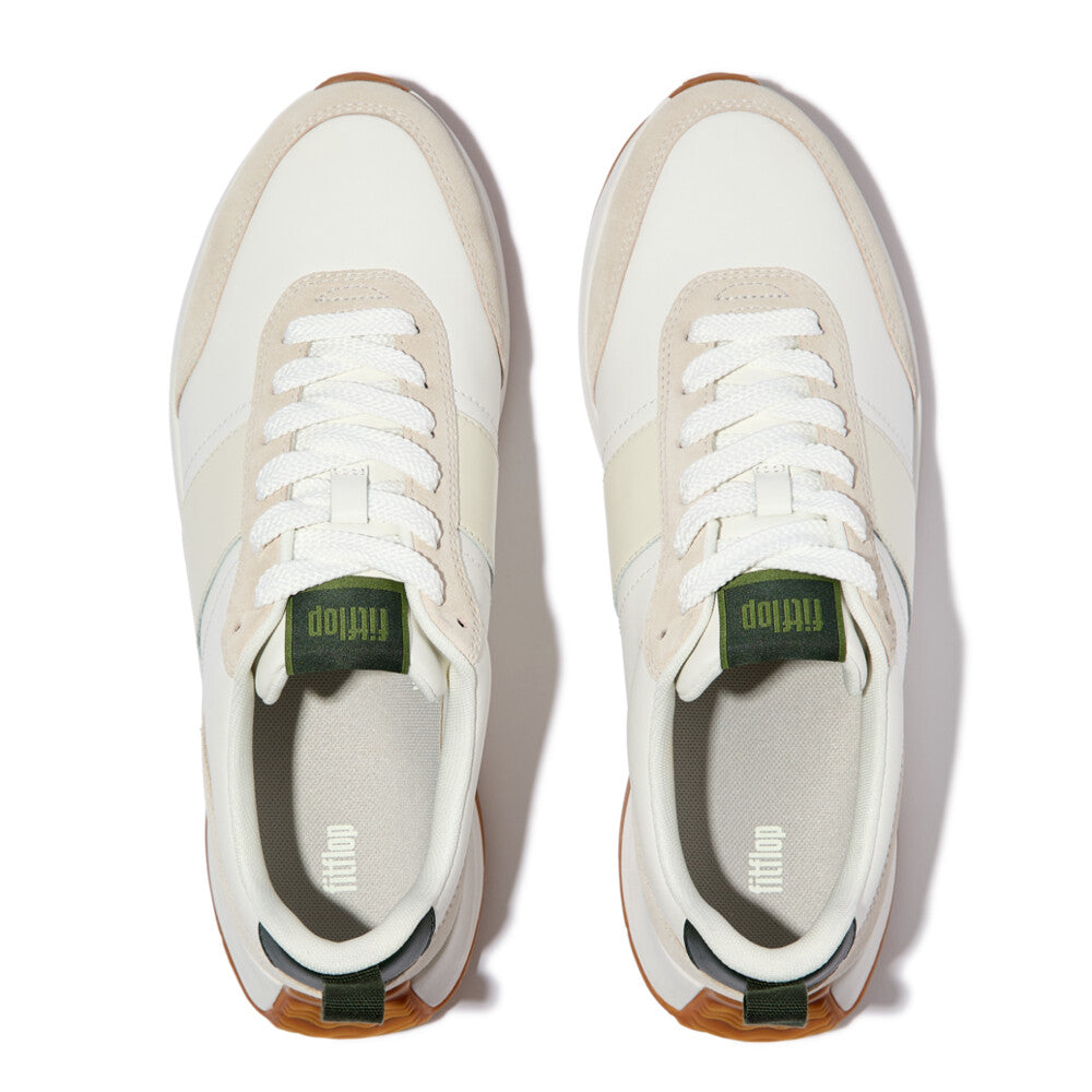 F-MODE FLOW MENS LEATHER/SUEDE TRAINERS