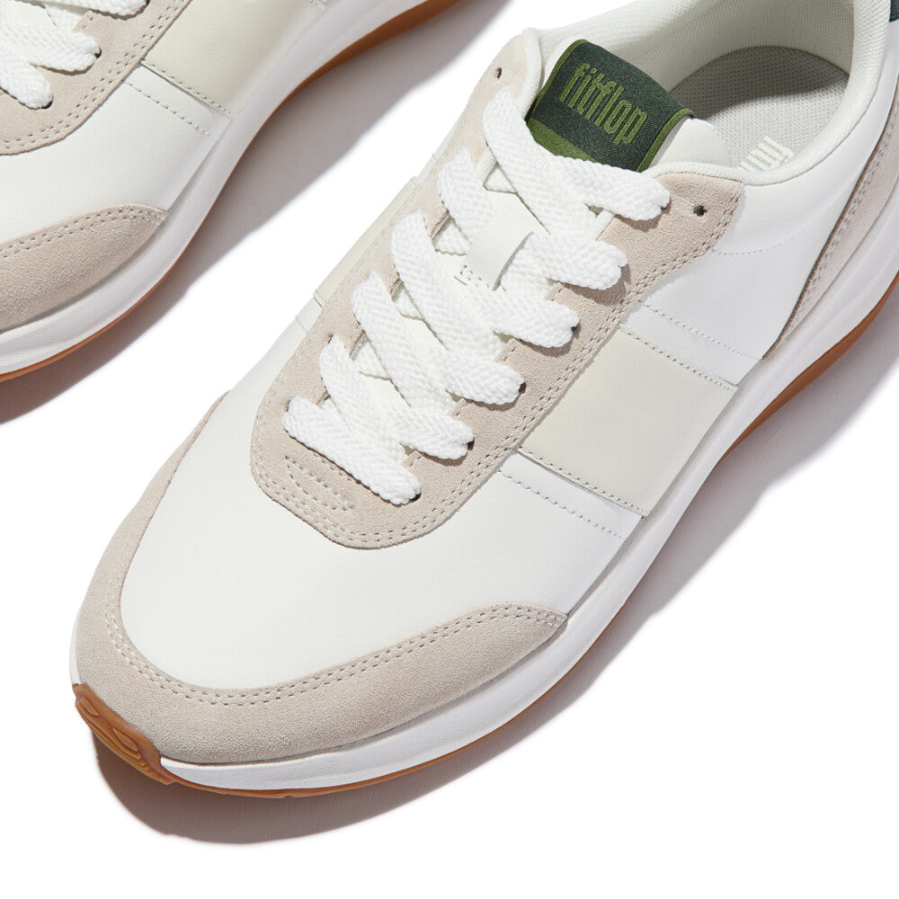 F-MODE FLOW MENS LEATHER/SUEDE TRAINERS