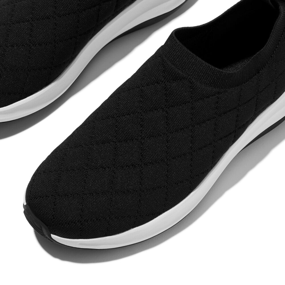 F-MODE FLOW QUILTED-KNIT SLIP-ON SNEAKERS