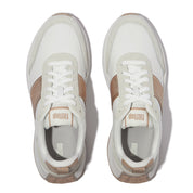 F-MODE FLOW SEQUIN SUEDE/LEATHER FLATFORM SNEAKERS