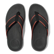 F-MODE GO MENS WATER-RESISTANT WEBBING TOE-POST SANDALS - MIDNIGHT NAVY/OCEAN BLUE (E7K-D32)