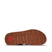 F-MODE LEATHER FLATFORM STRAPPY BACK-STRAP SANDALS