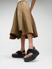 F-MODE STACK BEADED BACK-STRAP TOE-POST SANDALS - BLACK (E2I-001)