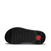 F-MODE STACK LEATHER BACK-STRAP TOE-POST SANDALS - BLACK (E2G-001)