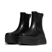 F-MODE STACK LEATHER CHELSEA BOOTS