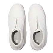 F-MODE TUMBLED-LEATHER LACELESS SNEAKERS