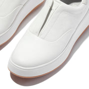 F-MODE TUMBLED-LEATHER LACELESS SNEAKERS
