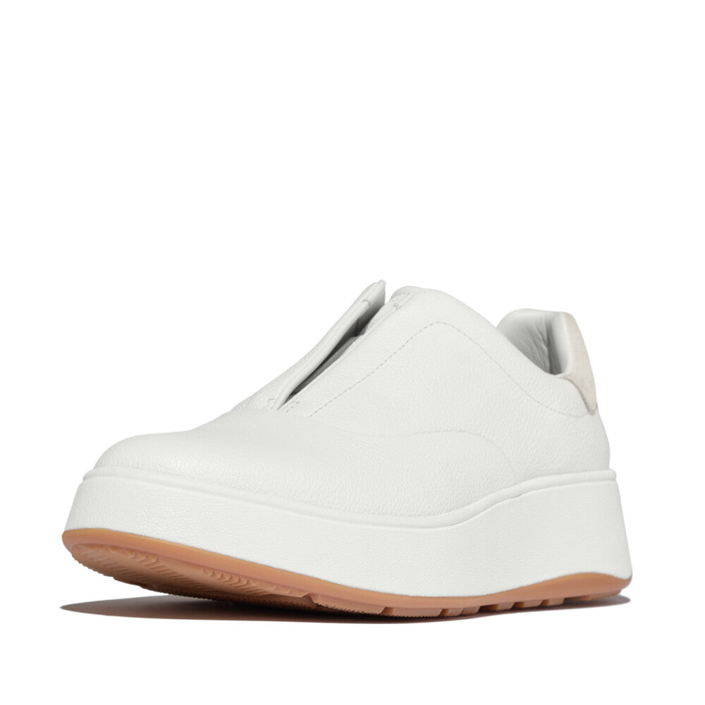 F-MODE TUMBLED-LEATHER LACELESS SNEAKERS