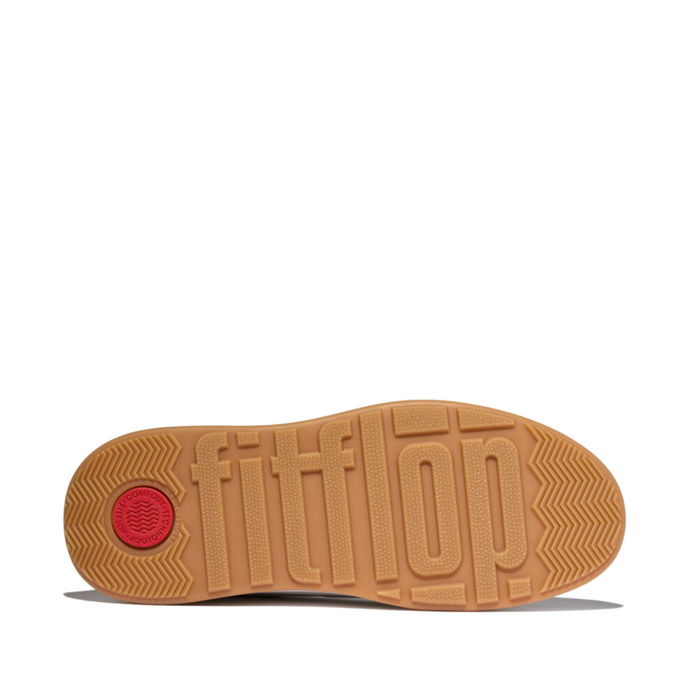 F-MODE TUMBLED-LEATHER LACELESS SNEAKERS