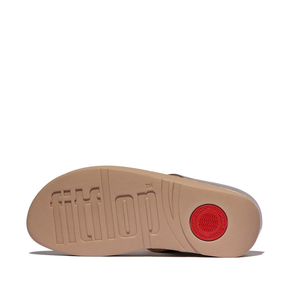 FINO BAUBLE-BEAD TOE-POST SANDALS - METALLIC CLASSIC BEIGE