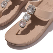 FINO CRYSTAL-JEWEL TOE-POST SANDALS