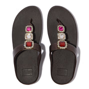 FINO CRYSTAL-JEWEL TOE-POST SANDALS