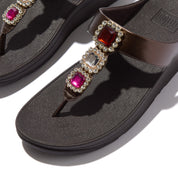 FINO CRYSTAL-JEWEL TOE-POST SANDALS