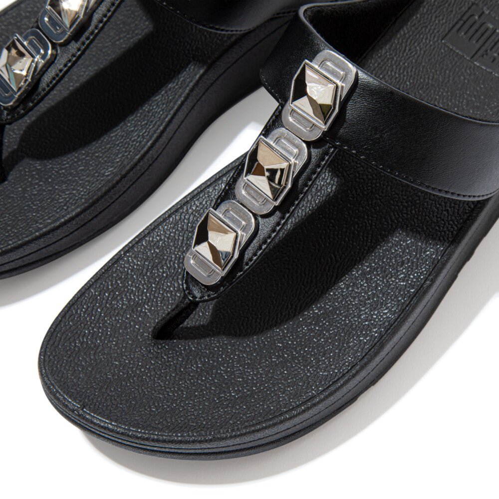 FINO CRYSTAL LOCK TOE-POST SANDALS