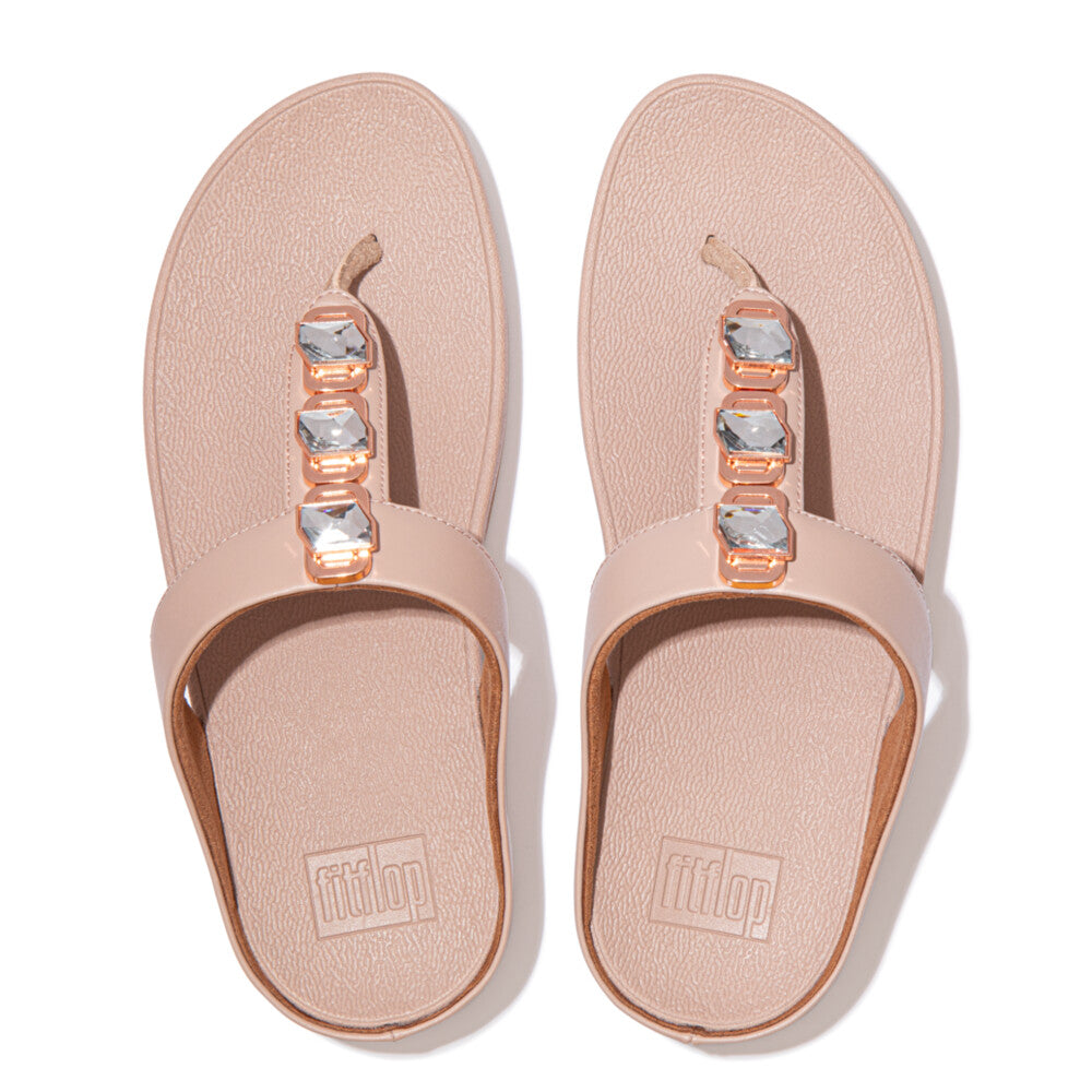 FINO CRYSTAL LOCK TOE-POST SANDALS