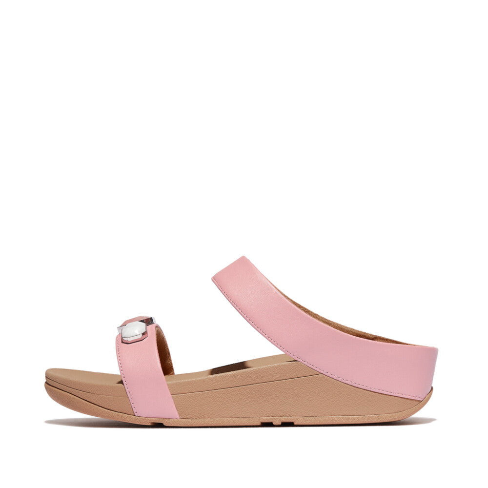 FINO MULTI-STONE LEATHER SLIDES