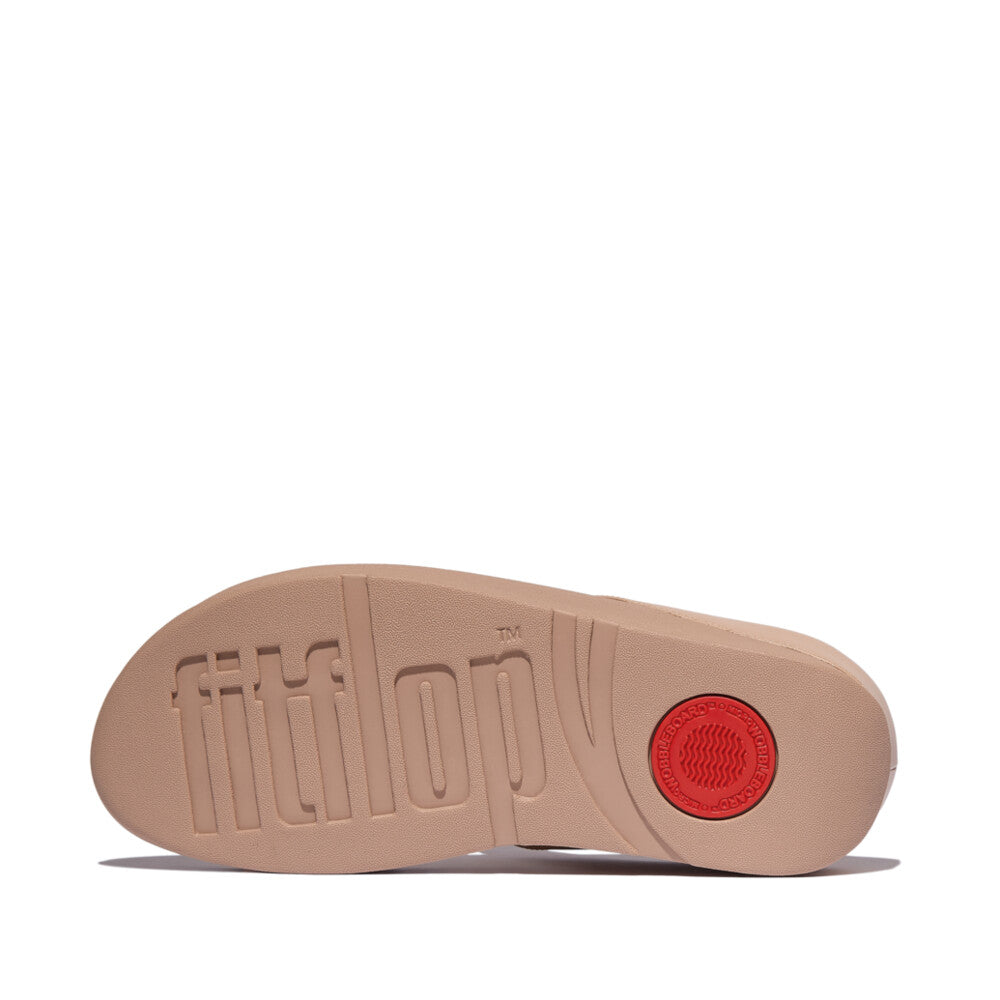 FINO MULTI-STONE LEATHER TOE-POST SANDALS- CLASSIC BEIGE