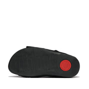 GOGH MOC MENS ADJUSTABLE WATER-RESISTANT MESH SLIDES -BLACK/TERRACOTTA