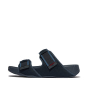 GOGH MOC MENS ADJUSTABLE WATER-RESISTANT MESH SLIDES- MIDNIGHT NAVY/OCEAN BLUE