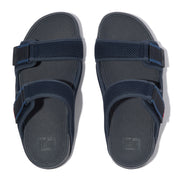 GOGH MOC MENS ADJUSTABLE WATER-RESISTANT MESH SLIDES- MIDNIGHT NAVY/OCEAN BLUE