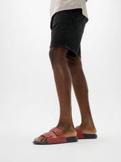iQUSHION MENS TWO-BAR BUCKLE SLIDES