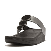 HALO BEAD-CIRCLE METALLIC TOE-POST SANDALS