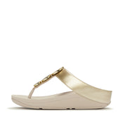 HALO BEAD-CIRCLE METALLIC TOE-POST SANDALS