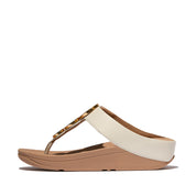 HALO BEAD-CIRCLE METALLIC TOE-POST SANDALS -PARIS BEIGE (HJ1-A99)