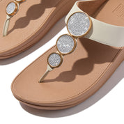 HALO BEAD-CIRCLE METALLIC TOE-POST SANDALS -PARIS BEIGE (HJ1-A99)