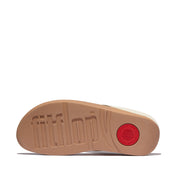 HALO BEAD-CIRCLE METALLIC TOE-POST SANDALS -PARIS BEIGE (HJ1-A99)
