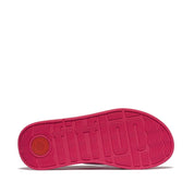 F-MODE JEWEL-DELUXE LEATHER FLATFORM CROSS SLIDES