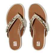 GRACIE JEWEL-DELUXE METALLIC-LEATHER FLIP-FLOPS