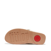 LULU FOLDED-KNOT LEATHER TOE-POST SANDALS