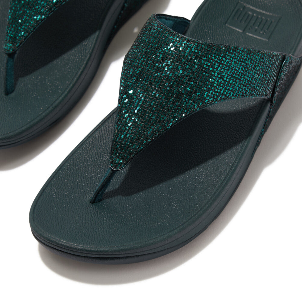 LULU GLITTERBALL TOE-POST SANDALS