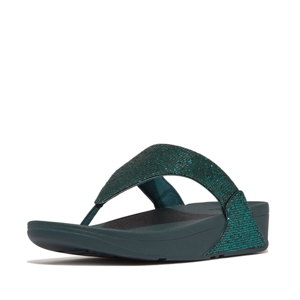 LULU GLITTERBALL TOE-POST SANDALS