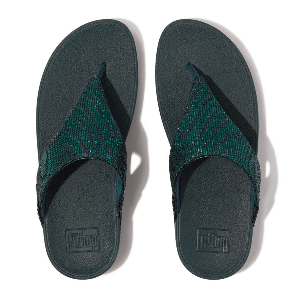 LULU GLITTERBALL TOE-POST SANDALS