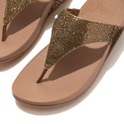 LULU GLITTERBALL TOE-POST SANDALS