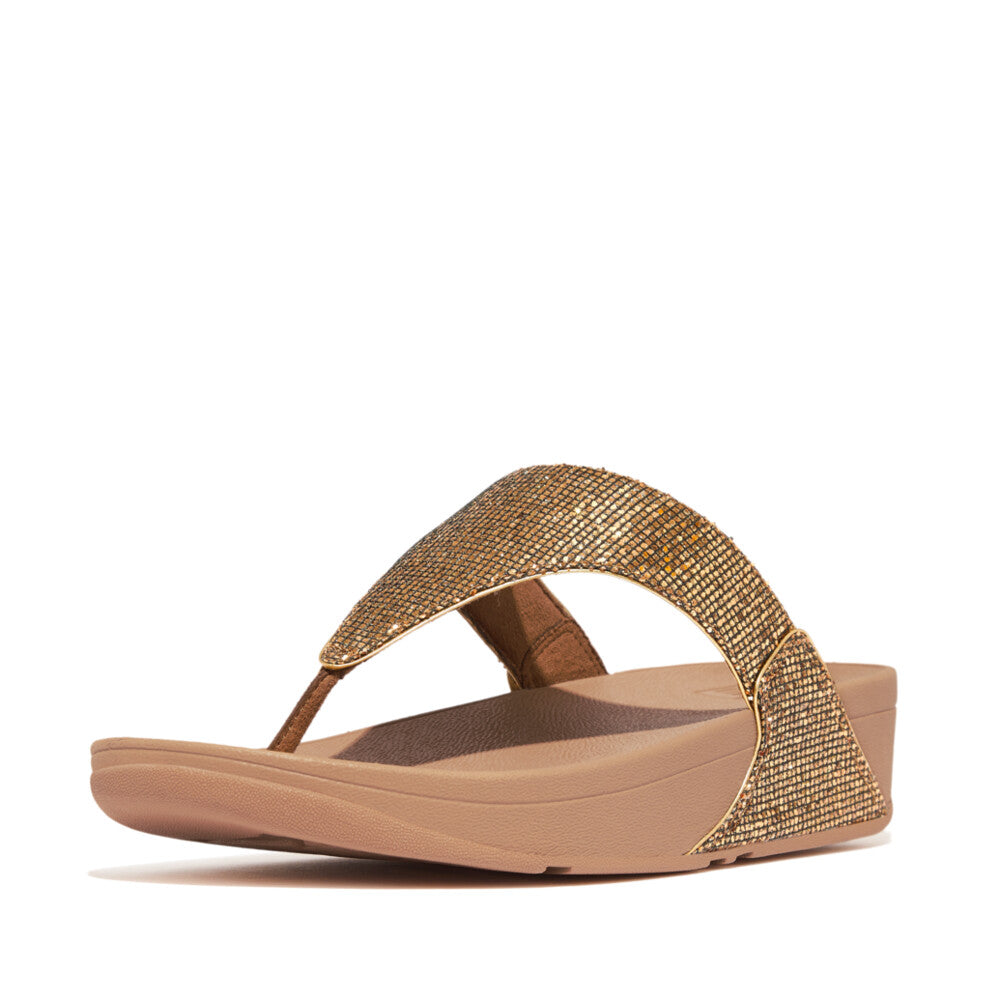 LULU GLITTERBALL TOE-POST SANDALS