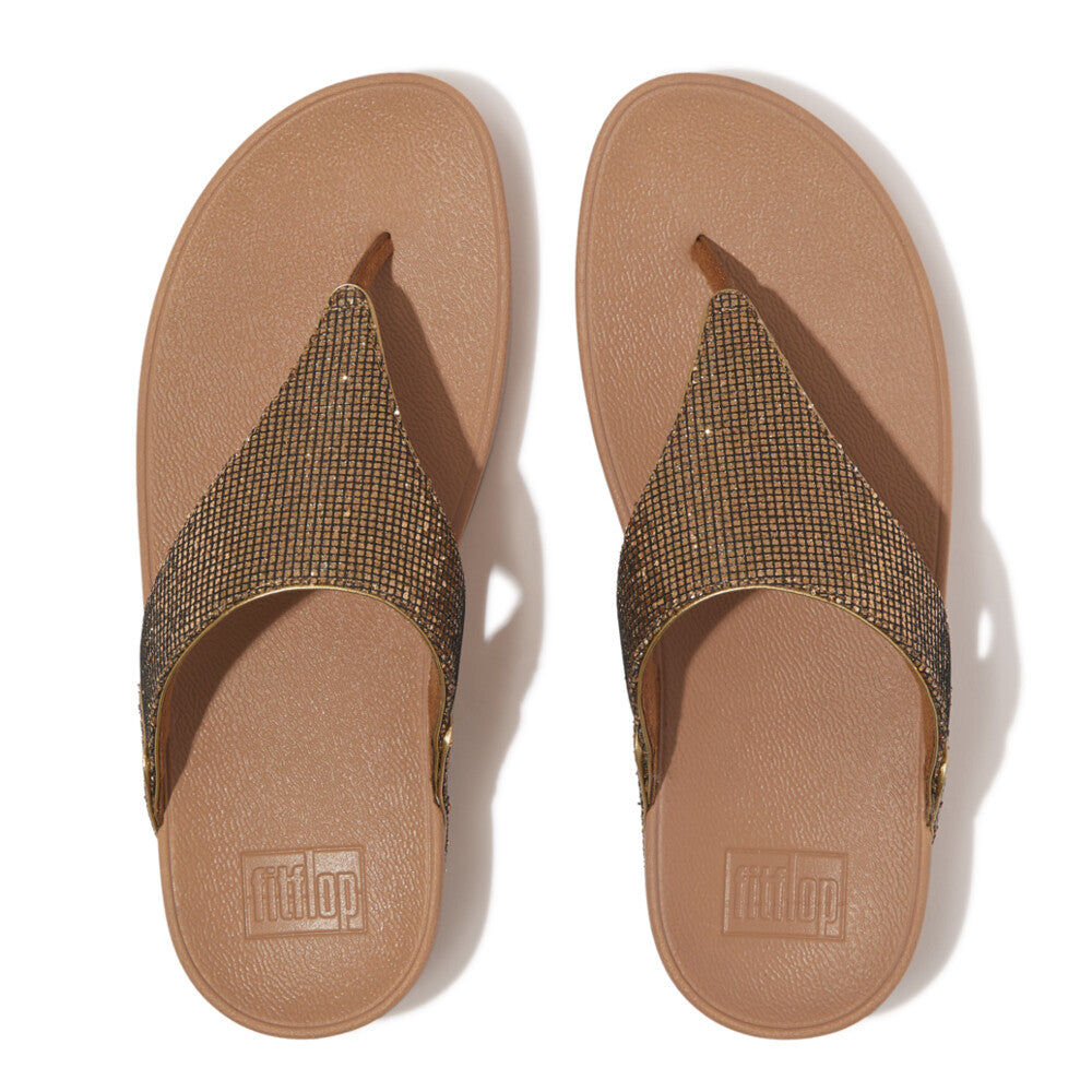 LULU GLITTERBALL TOE-POST SANDALS