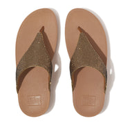 LULU GLITTERBALL TOE-POST SANDALS