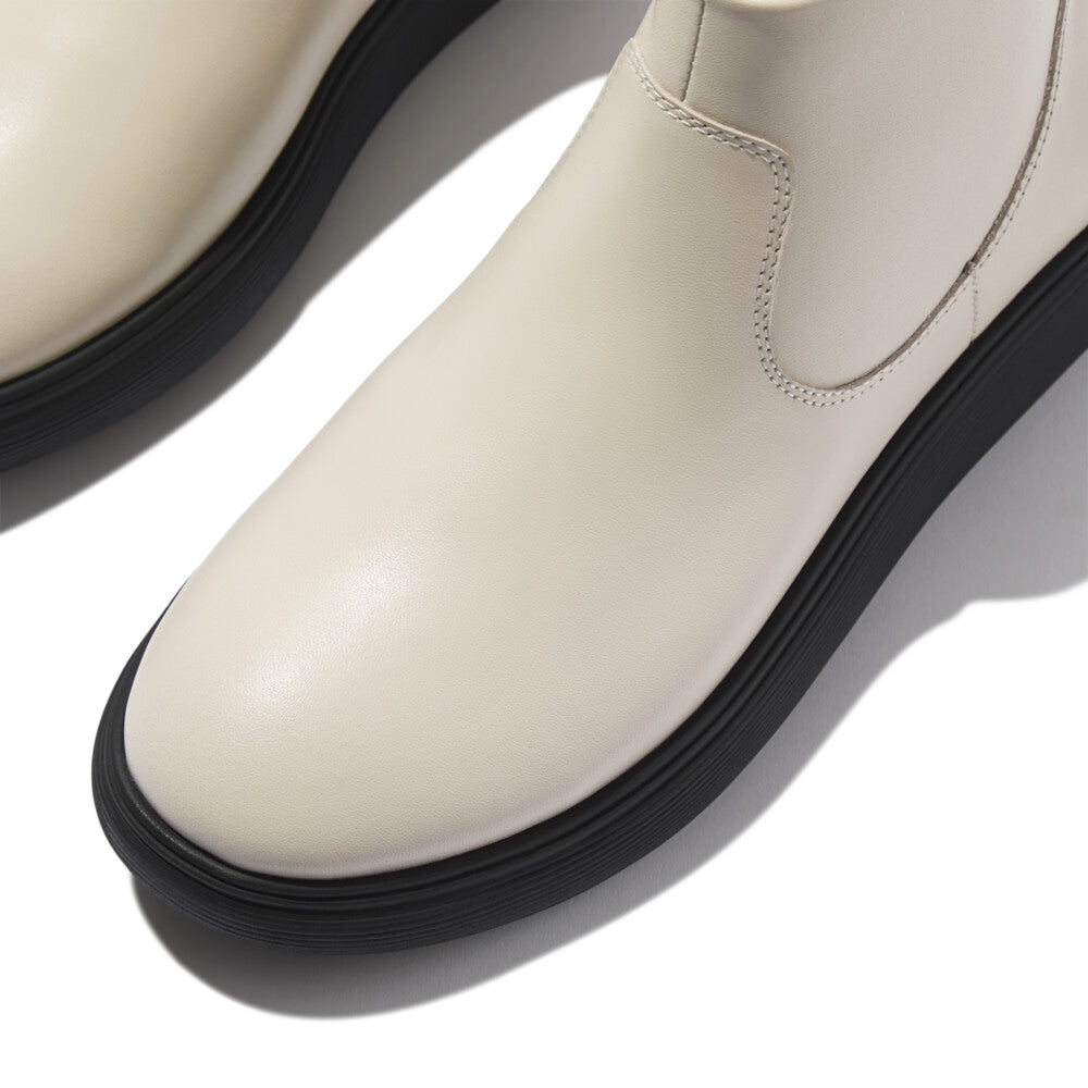 iQ-COMFF LEATHER ZIP ANKLE BOOTS